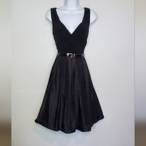 Evan Picone Black Midi Dress